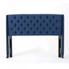 Hansen Upholstered Wingback Headboard With Button Tufting,king Size,dark Navy
