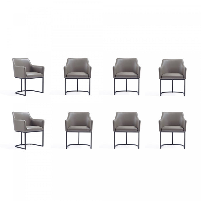 Serena Modern 8-Piece Dining Set in Taupe