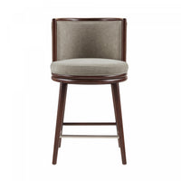 Evalyn Modern Wood Upholstered Counter Stool in Dove 