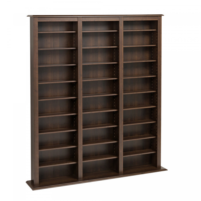27 Adjustable Shelves Multimedia Storage - Espresso