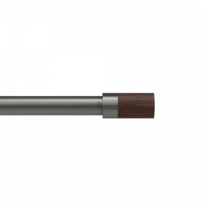 Umbra Blok Gun Metal Expandable 1\" Curtain Rod - 72\"-144\" 
