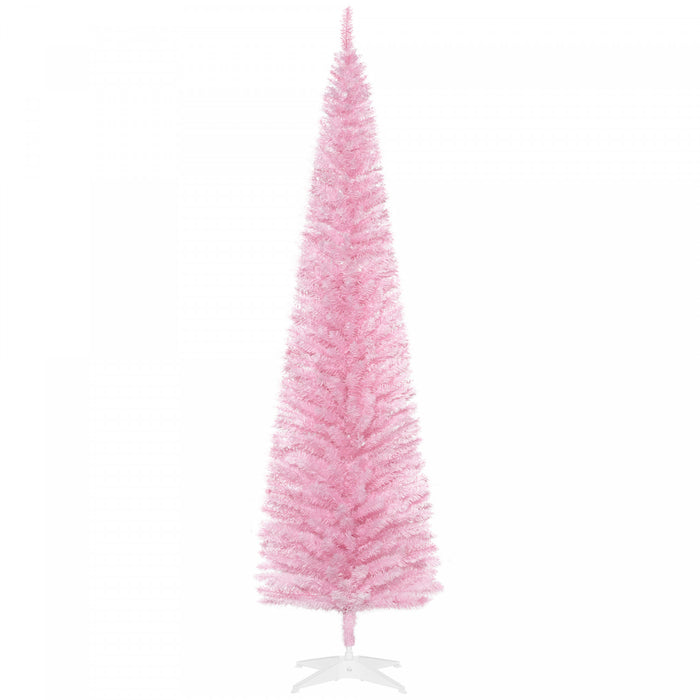 Homcom 7 Ft Pencil Artificial Christmas Tree With 499 Realistic Branches