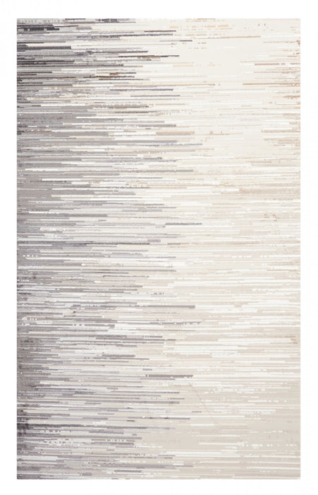 Quinn Contemporary/Modern 5'0\" x 8'0\" Area Rug in White Indoor Area Rug