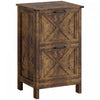 HOMCOM File Cabinet with 2 Drawers Filing Cabinet for A4 Letter, Brown