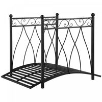 Outsunny 3.3ft Classic Garden Bridge With Safety Railings Arc Footbridge Decorative Pond Bridge For