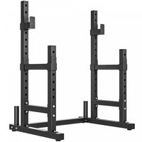Soozier Adjustable Squat Rack, 660lbs Multi-Function Barbell Rack, Black
