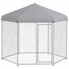 Pawhut Outdoor Dog Kennel Dog Run With Waterproof, Uv Resistant Cover For Medium And Large Sized Dogs, 9.2' X 8' X 7.7', Silver
