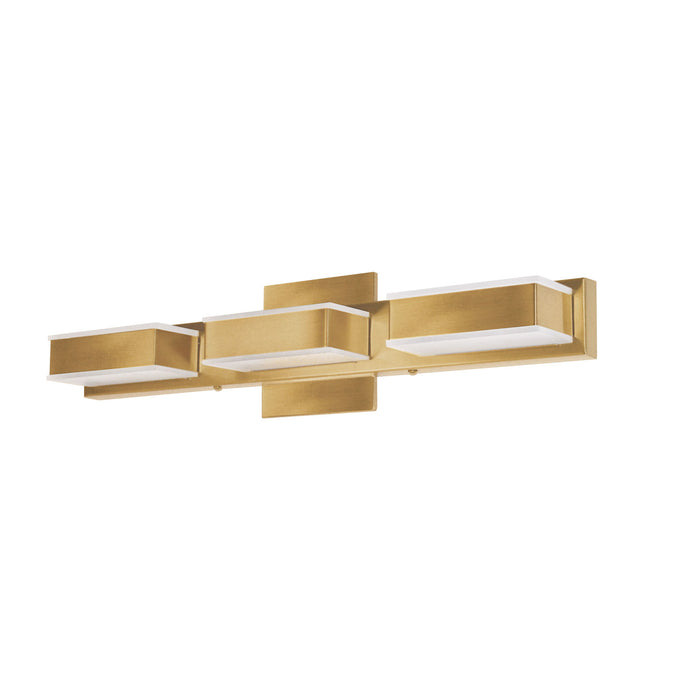 Dainolite Viola 3 Light LED Wall Vanity Light Aged Brass Finish Lamp