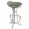 Outsunny Metal Bird Bath For Outdoors, 19.3\" Birdbath With Bird Statues