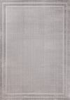 Ellie High-Low Textured Soft Polyester Grey Border Area Rug - 5'3\" x 7'7\"