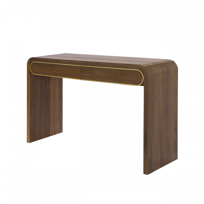 Olivia 47.2\" Wooden Sofa Table with Drawers - Gold