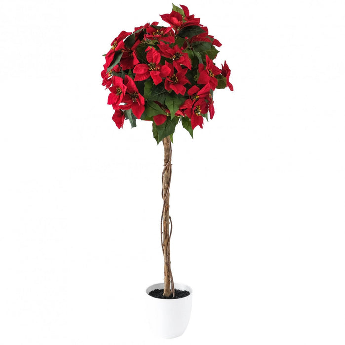 Red 47\" Poinsettia Tree