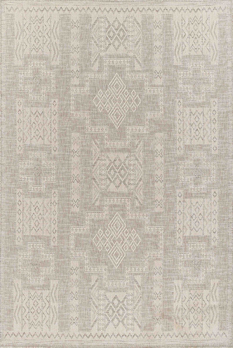 Nyra Transitional 6'6\" x 9'0\" Area Rug in Grey Indoor Area Rug