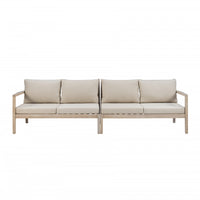 Teagon Natural Beige Outdoor Patio Loveseat - Set of 2