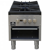 FORNO Commerciale Gas Stock Pot, 2 Burners, 160,000 BTU, Stainless Steel - FCMSP0094-18