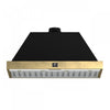 Forno Vittorio 48-Inch Wall Mount Range Hood, Black with Antique Brass Trim -FRHWM5078-48BLK