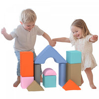 Qaba Soft Play Equipment For Kids, 11-piece Foam Blocks For Toddlers, Modular Kids Play Toys For Ind