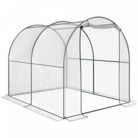 Outsunny 6.6' X 8.2' X 6.6' Dome Tunnel Greenhouse Plant Shed Garden Hot House Growing Tent W/ Roll