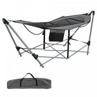 Outsunny Foldable Outdoor Hammock With Stand, Portable Hammock Bed With Carrying Bag And Pocket For 