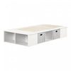 Flexible Storage Platform Bed With Baskets - Pure White