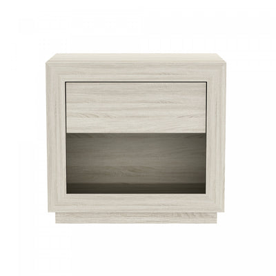 Soren Contemporary 26" Nightstand in Whitewashed Oak (1-Drawer) | Table de nuit contemporaine Soren 26" en chene blanchi (1 tiroir)