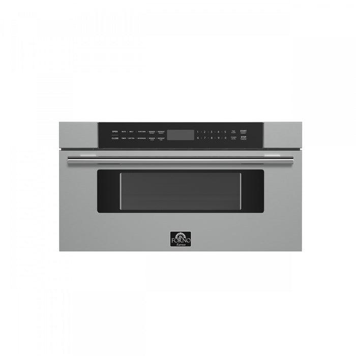 Forno Capoliveri 30-Inch Microwave Drawer, Stainless Steel, 1.2 cu.ft - FMWDR3000-30
