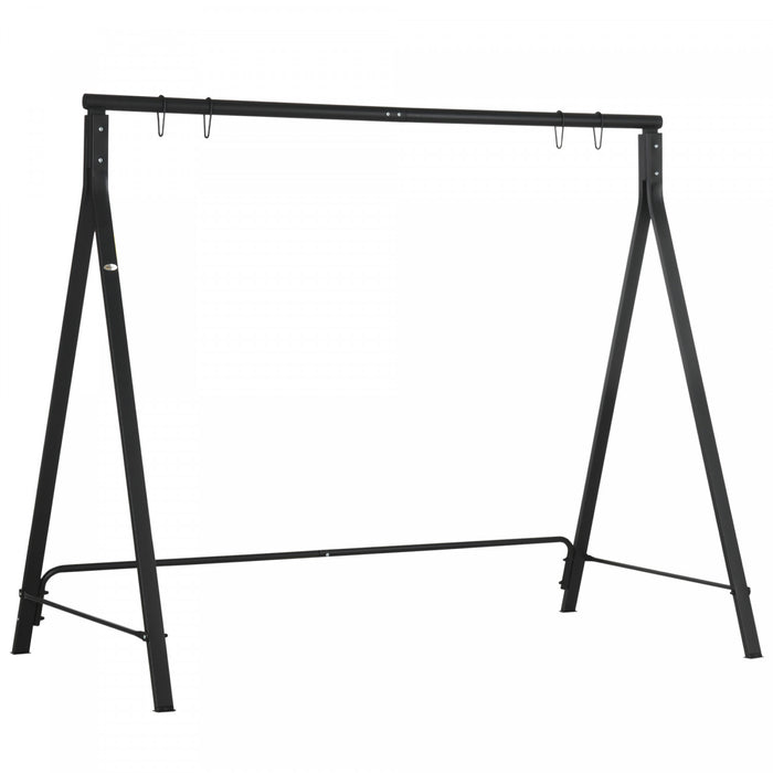 Outsunny Swing Stand, Metal Swing Frame, 528 Lbs Weight Capacity, Black