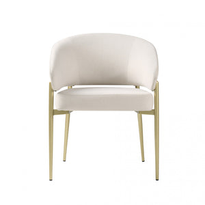 Jeremy Modern Dining Chairs Set Of 2 With Fabric Upholstered Side Chairs And Metal Frame,beige
