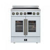 Forno Torino French Door 30 Inch White Induction Range, 4.32 cu.ft. - FFSIN0950-30WHT Electric Range | Cuisiniere a induction Torino de 30 po, blanche, avec portes francaises, 4,32 pi³ – FFSIN0950-30WHT