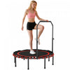 Soozier 48\" Foldable Rebounder Trampoline for Adult, Mini Trampoline Indoor with 5-Level Adjustable Handle, Quiet and Safe Bungee Rebounder