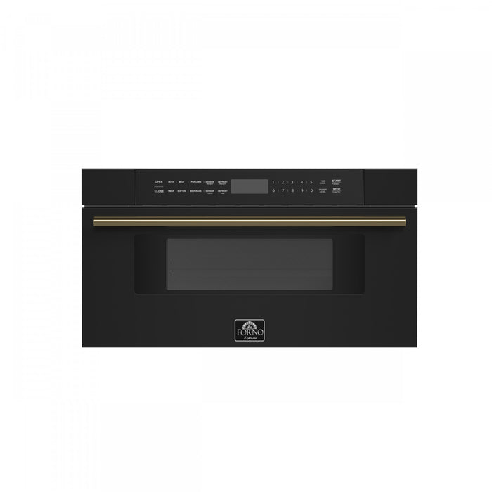 Forno Capoliveri Espresso 30-Inch Microwave Drawer, Black, 1.2 cu.ft - FMWDR3000-30BLK