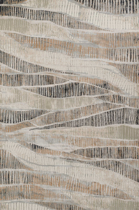 Briar Contemporary 5'1\" x 7'7\" Area Rug in Grey Indoor Area Rug