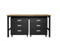 Fortress Modern 3-Piece Garage Set in Charcoal Gray Garage Storage