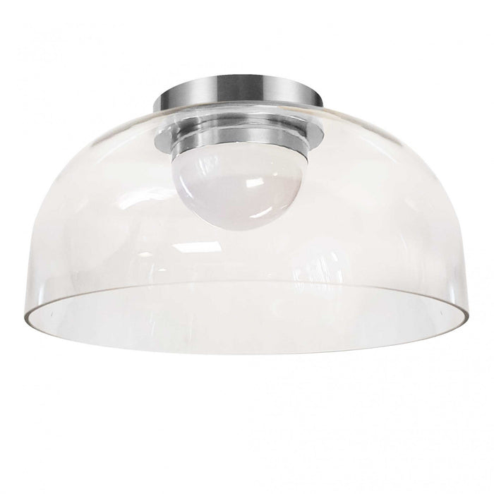 Dainolite Nadine 11.75\"dia. LED Flush Mount 10w Polished Chrome Clear Glass Lamp