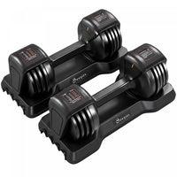 Soozier 5-25 lbs Adjustable Dumbbell Set of 2, 5-in-1 Dumbbell Weights