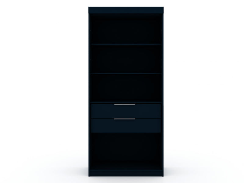 Mulberry Contemporary Modern 36\" Wardrobe Closet in Midnight Blue