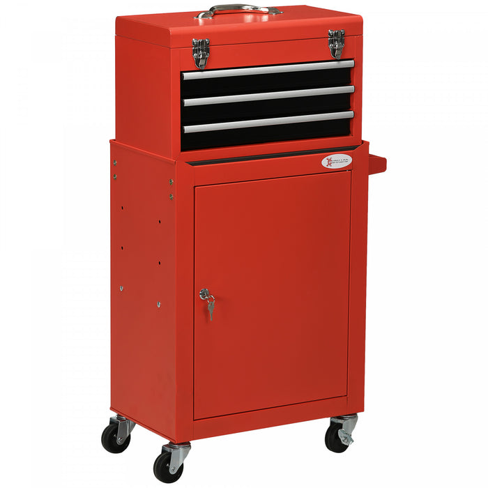 Durhand 2 In 1 Detachable Tool Box And Tool Cabinet With Wheels