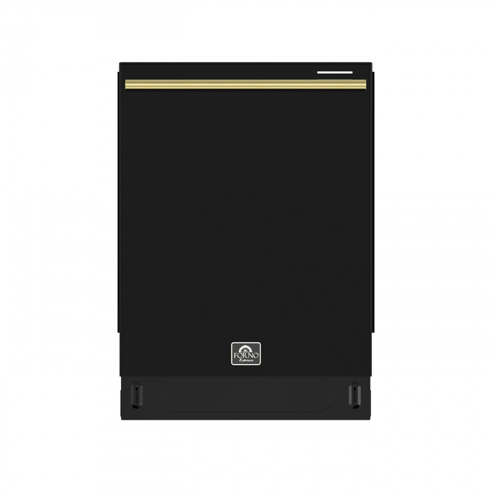 Forno Stella 24 in. Built-in Tall Tub Fingerprint-Resistant Black Dishwasher 44 dBA - FDWBI8010-24BLK