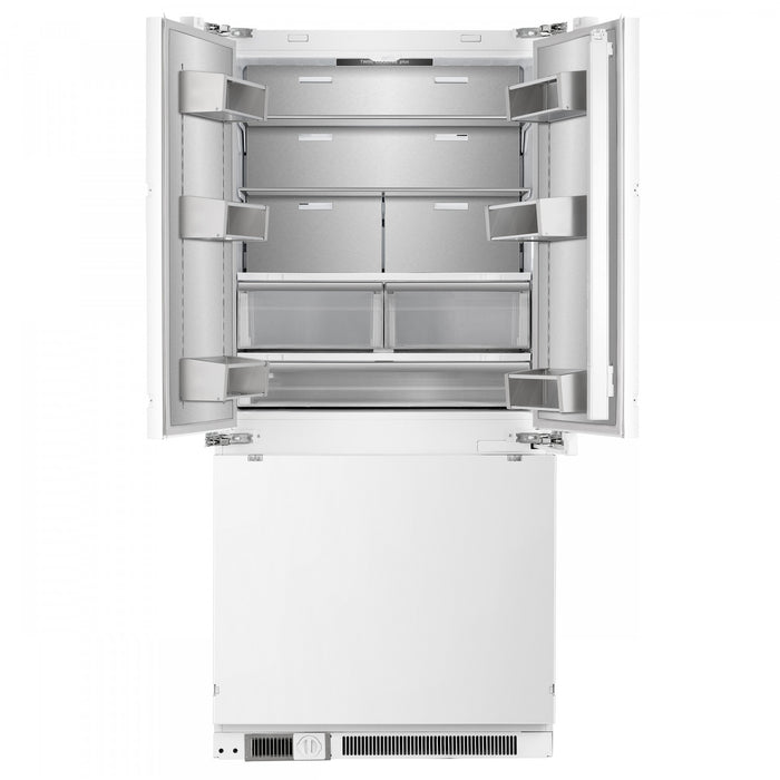 Forno Rivestito 36 Inch Panel Ready French Door Refrigerator, Energy Star Certified - FFRBI1811-36FR