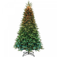 HOMCOM 9ft Christmas Tree with Synchronized LED, DIY, Frasier Grande Fir