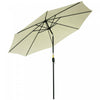 Outsunny 10' X 8' Round Market Umbrella, Beige