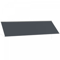 Outsunny 13' X 4' Retractable awning For Doors And Windows, Dark Gray