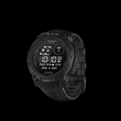 Garmin Instinct 3 45mm - Solar Tactical, Black, Gps, Led Flashlight, Mil-std-810, 40d Battery