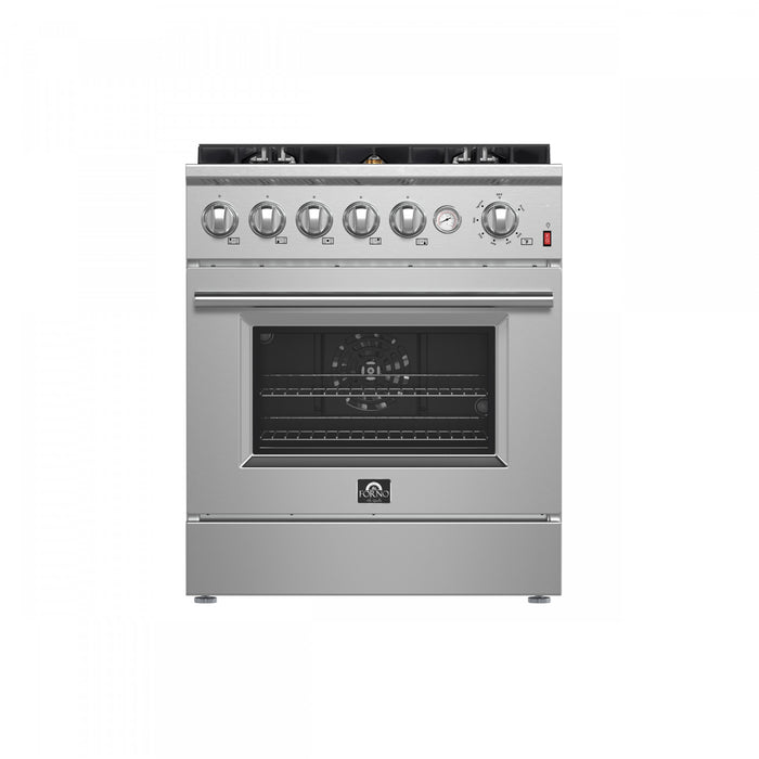 Forno Giovanni 30-inch Gas Range Stainless Steel, 4.32 cu.ft, -FFSGS6274-30