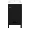 Wayne 18 Inch Compact Modern Bathroom Vanity with Ceramic Sink, Black | Meuble de salle de bain compact moderne Wayne 18 pouces avec lavabo ceramique, noir