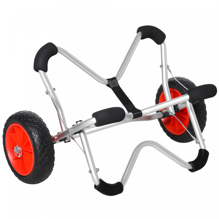Soozier Kayak Cart Aluminum Boat Canoe Carrier With Beach Tires For Sand