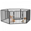 Pawhut Heavy Duty Dog Playpen, 6 Panels 24\" Height Steel Pet Puppy Exercise Pen, Diy Design, Outdoor Indoor, For Small Dogs