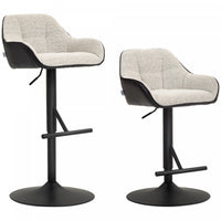 HOMCOM Bar Stools Set of 2, Adjustable Swivel Counter Height Barstools