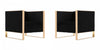 Trillium Mid-Century Modern Velvet Lounge Chair in Black - Set of 2