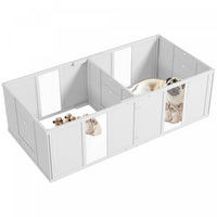 Pawhut Whelping Box For Dogs And Puppies, Dog Whelping Pen, Dog Birth Supplies Indoor With Removable